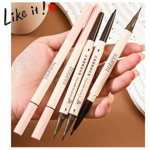 Ultra-fine Liquid Eyeliner Pencil 2 In 1 Matte Black Brown Long Lasting Waterproof Quickily Drying Lying Silkworm Gel Pen Makeup