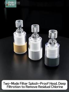 4 Filter Cartridges Removable Kitchen Faucet Filter 360° Rotating 2 Modes 6-Layer Filtration Kitchen Universal Chlorine Removal & Antibacterial