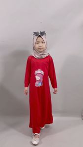 Gamis Anak Murah DTF Be Happy Kekinian Baju Muslim 1-14 tahun CKids