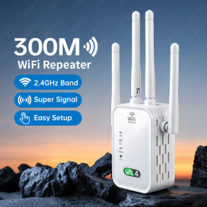 Fenvi | 300Mbps Wireless WiFi Repeater 2.4G Router WiFi Extender Amplifier Booster 802.11N Long Range Repetidor Amplifier Wi-Fi Reapeter
