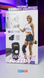 NEOMED - KNEE HAPPINESS dengan Auxiliary Band JC-7700 | Deker Bolong Penyangga Pelindung Lutut Kaki Cedera