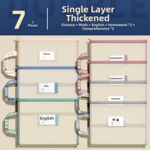 deli | Double Layer A4 Transparent Mesh File Organizer Bag