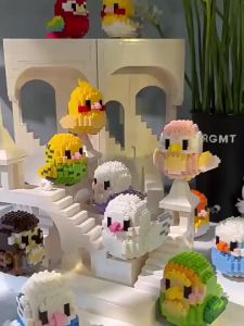 Bandai | Bộ Đồ Chơi Xếp Hình Động Vật Biển Dễ Thương Dành Cho Trẻ Em - Rùa Cá Heo Cua Cá Cá Hề Bạch Tuộc Đồ Chơi Mô Hình Bằng Gạch Quà Tặng Giáo Dục