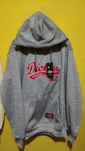 RSF Sweater Hoodie Dickies Abu Logo Texs Full Bordir Premium Bahan Fleece Tebal / Sweater Diekies Distro Pria Wanita / Sweater Pria Terbaru Full Label Murah