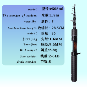 Portable Fishing Rod Micro Fishing Oscillating Retractable Stream Yellowbelly Carbon Fiber Soft Adjustability Travel Gear