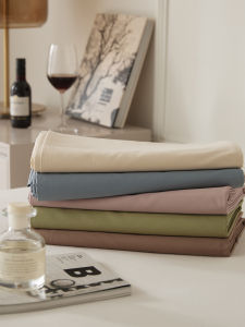 Pure Cotton Bed Sheet Durable Home Use Protector Cover for Men And Women Simple Style Solid Color 100S Satin Fabric Bedding