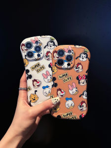 เคสโทรศัพท์มือถือลายการ์ตูนดิสนีย์สไตล์ฮ่องกงสำหรับ iPhone 16 pro Max ป้องกันการตกหล่น ลายเอวบาง เปลือกนิ่ม Apple 15 pro