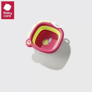 ฺBabycare อ่างล้างหน้าแบบพกพาแบบพับได้ กะละมังอาบน้ำเด็ก พับเก็บได้ ใช้สำหรับล้างหน้า มือเท้า อ่างล้างหน้าแบบพกพา