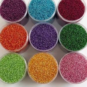 300pcs 3mm Silver Colour Inside Mini Beads High Quality Glass Rice Beads DIY Bracelets Necklace Ring Making Beads For  Art Craft