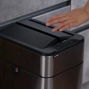 20L Stainless Steel Smart Sensor Sliding Motion Lid Trash Bin | Home Office Automatic Bagging Open Kitchen Rubbish Bin Rechargable by Thehomeshoppe