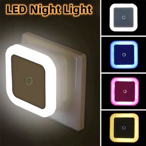 LED Night Light Mini Square Light Sensor Control Nightlight Lamp for Children Kids Living Room Bedroom Lighting