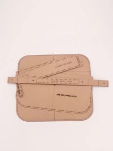 1Set Womens Shoulder Handbag Fashionable Wallets - Kraft Paper Template DIY Leather Handmade Crafts-Sewing Template with Hole