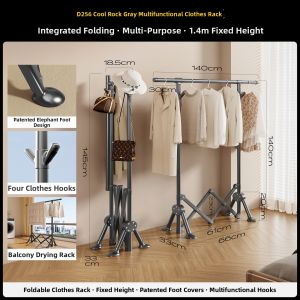 MINGZHI | Small Folding Indoor Clothing Rack