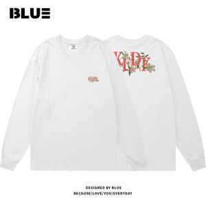 Áo Thun Cotton Dài Tay Cổ Tròn Rộng Rãi Phong Cách Mỹ Cổ Điển Dành Cho Nam Mùa Thu Thời Trang Thường Ngày in Họa Tiết Hoa Chữ V-neck