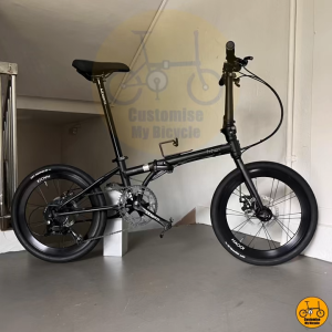 Fnhon Gale 20” 𝗠𝗥𝗧/𝗕𝘂𝘀-𝗳𝗿𝗶𝗲𝗻𝗱𝗹𝘆 Shimano 9s 𝗘𝗮𝘀𝘆 𝗣𝗲𝗱𝗮𝗹𝗹𝗶𝗻𝗴 Folding Bike Matte Black Dark