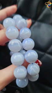 Graduation Grade Turkey Blue Lace Agate Bracelet