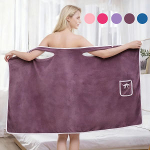Womens Wearable Quick Dry Bath Towel 80*135cm Soft & Absorbent Bathrobe Wrap for Spa Gym Beach & Home Use