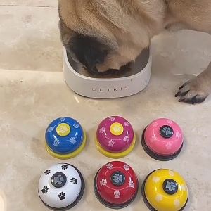 FOOTPRINT Mainan Kucing Pet Training Bell 宠物脚印按铃泰迪狗按铃器叫餐铃狗狗智力玩具