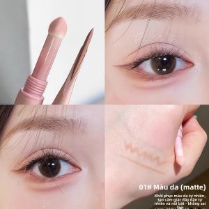 Mực Kẻ Mắt Mèo Hai Đầu Chống Thấm Nước Dạng Bột Dạng Lì Đánh Sáng Che Khuyết Điểm Tạo Hiệu Ứng Mắt Tròn Lớn Dễ Sử Dụng