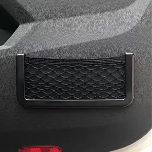 4pcs Car Seat Side Back Storage Bag Adhesive Elastic Universal Car Mesh Bag For Storing Mobile Phone