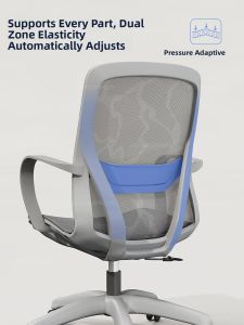 Comfortable Computer Office Chair Home Office Staff Meeting Seat Back Adjustable Swivel Chair Ergonomic Design Mesh Seat Cushion