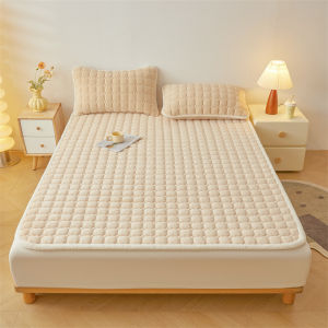 Soft Milk Velvet Bed Mattress Pad Home Use Bedroom Anti-Slip Bedding Quilt Bottom Thin Mattress Cover Single Dormitory