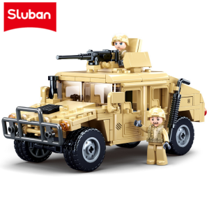 Sluban 265PCS ทหาร H1 Assault เกราะรถบล็อกอาคารการศึกษาสงครามกองทัพทหารรถ Creation อิฐของเล่นสําหรับชาย