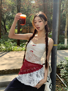 Red Polka Dot A-Line Mini Skirt High Waist Womens Summer Short Skirt Bodycon Skirt Commute Style Polyester Fiber 100%