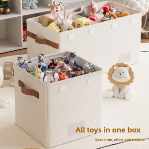 MONLEYTA | Foldable Cotton Linen Clothing Storage Box Home Use Fabric Down Jacket Wardrobe Organizer Box Large Size For Storage And Organization