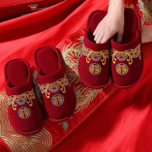JIFANPAUL | Autumn Winter Bridal Slipper Light Luxury Home Wedding