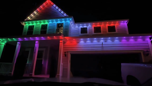 Đèn dây Giáng sinh RGB ngoài trời Điều khiển từ xa chống nước IP65 Hiệu ứng thay đổi màu sắc cho mái hiên nhà Cây trong vườn Ban công Trang trí lễ hội