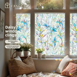 fancy fix | Translucent Frosted Privacy Window Film Colorful Stained Glass