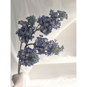High-Quality Soft Density Home Decor Blue-Violet Moisture Retention Lavender Flowers Living Room Dining Table White Artificial Flowers