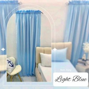 NON RING PLAIN CURTAINS (Suksukan) GEENA FABRIC /WINDOW/DOOR /INAHOME Decoration Curtain