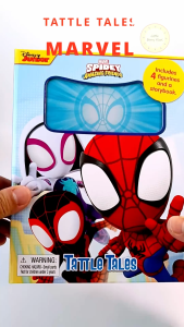 Marvel Spidey & his Amazing Friends Spiderman Tattle Tales | Book + 4 figurines toy | Age 3+ | spider-man Bedtime gift