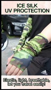 Sarung Lengan dan Sarung Muka Bandana Motorcycle Rider / UV Protection Arm Sleeves and Mask Lelaki Perempuan Hand Socks