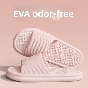 Mens Summer Outdoor Slip-resistant Anti-odor EVA Slippers Home Bathroom Slippers Casual Flat Heel Printed Leather Slippers