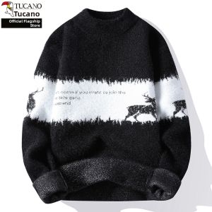 TUCANO | Semi-High Collar Colorful Thickening Thermal Sweater