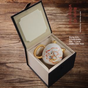 MIANXIAOCHENG | Bình Xi Shi Vẽ Tay Mạ Vàng Cao Cấp
