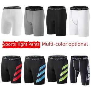 Mens Sporty Tight Shorts Breathable Quick Dry Ultra Elastic Football Training Shorts Moisture Wicking mid Waist Fitness Pants