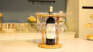 【COD】Wine Glass Rack - Bamboo Holder Cup Hanging Shelf Organizer for Home Bar Restaurant