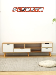 SimHome Modern Minimalist TV Cabinet Furniture - 120CM/140CM Locker with Artistic Pattern and 3 Color Options (Warm White, Light Walnut, Black Oak) - MDF/Fiberboard Material, Easy Assembly, and Storage Function - 120/140*30*38cm Dimensions