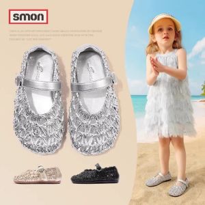 SOUMON | Breathable Hollow Half Sandals Mary Jane Princess Shoe for Older Girls