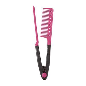 1PC V Type Hair Straightener Styling Comb Hair Curler Beauty Care Iron Healthy Beauty Salon Hairdress Anti-static Salon Hairdressing Brush Comb