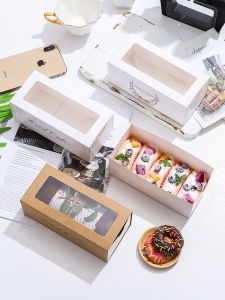 Rectangular Transparent Window Towel Roll Cake Roll Swiss Roll Packing Box Biscuit Flip Box Candy Drawer Box
