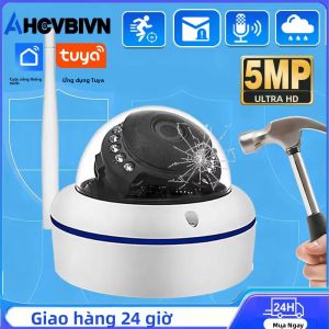 Camera IP Wifi Dome 5MP TUYA Camera Ngoài Trời Chống Nước Thông Minh Không Dây Chống Phá Hoại Có Ghi Âm