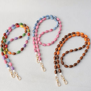 New Fashion Woman Bag Accessory Detachable Vintage Candy Beaded Chain Acrylic Bag Long Rope Straps Women Handbag Shoulder Handle Chains