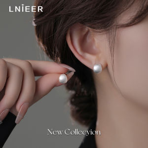 Lnieer | S999 Silver Geometric Earrings With Matte And Brushed Finish
