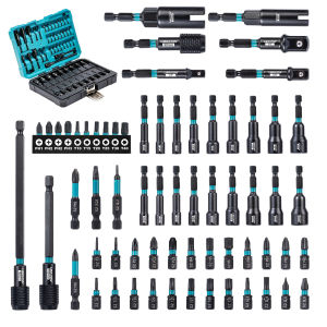 LIBRATON 64PCS Magnetic Nut Driver Set Metric & SAE Nut Drivers Includes Socket Adapter Wing Nut Driver Screwdriver Bit