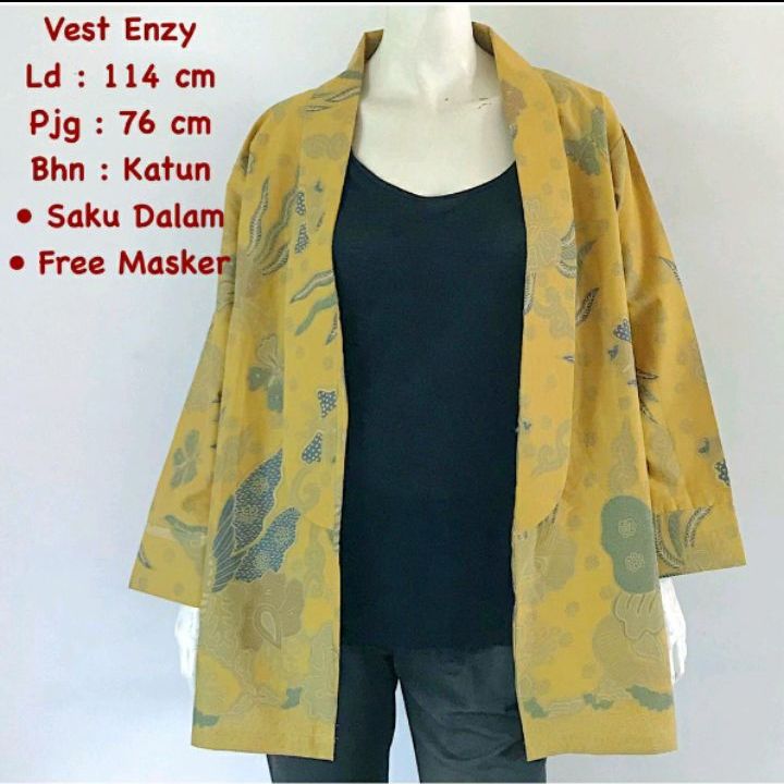 Vest%20Enzy%20#2%20Batik%20Solo%20Atasan%20Kerja%20Outer%20Wanita%20Bolero%20Batik%20Outer%20Batik%20Wanita%20-%20Image%202